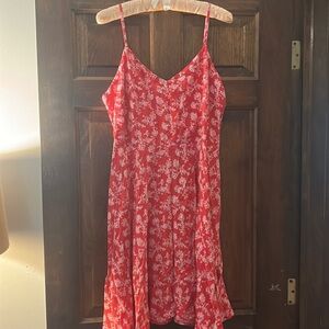 GAP red dress with white paisley print, new with tags, size M